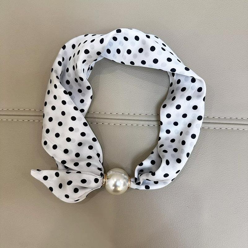 Летний 2025 года Шарф с жемчужной магнитной пряжкой: Универсальный, Декоративный, Дышащий шарф-труба