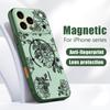 Чехол для iPhone 17 Pro Max Скетч Роза Цветок Узор Магнитный Для Magsafe Гибридный Тонкий Матовый Чехол Для iPhone 16 15 14 13 Pro Max