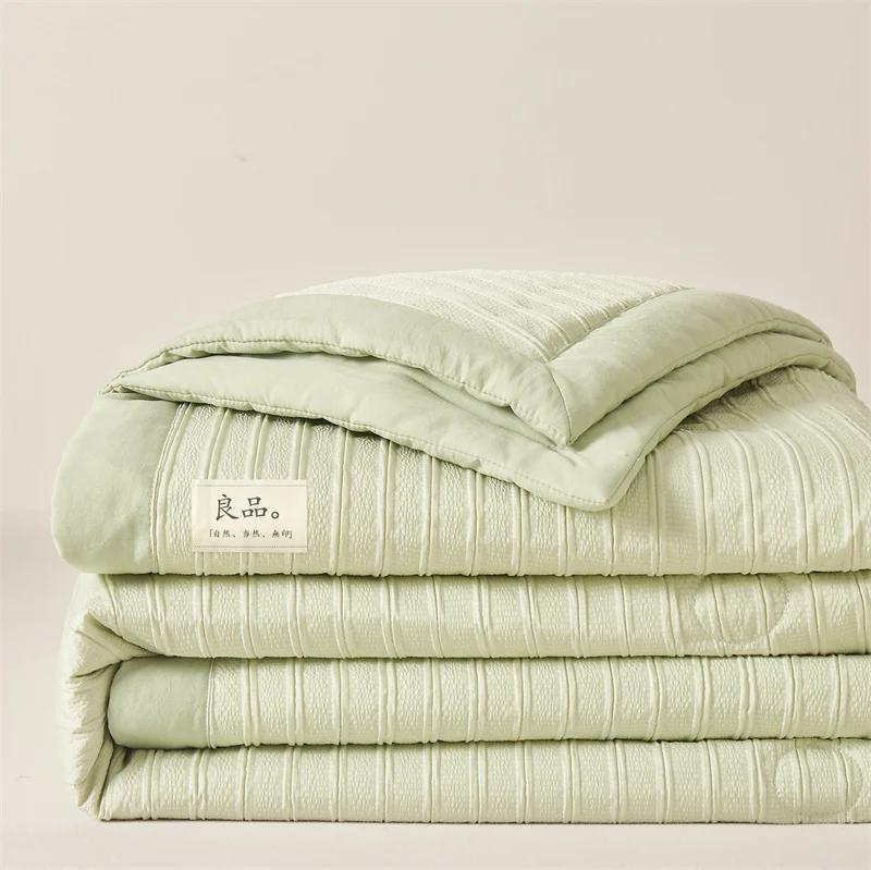 Летнее прохладное одеяло из соевого волокна, тонкое летнее одеяло для одного человека, одеяло с кондиционером, можно стирать в машине, летнее двойное общежитие