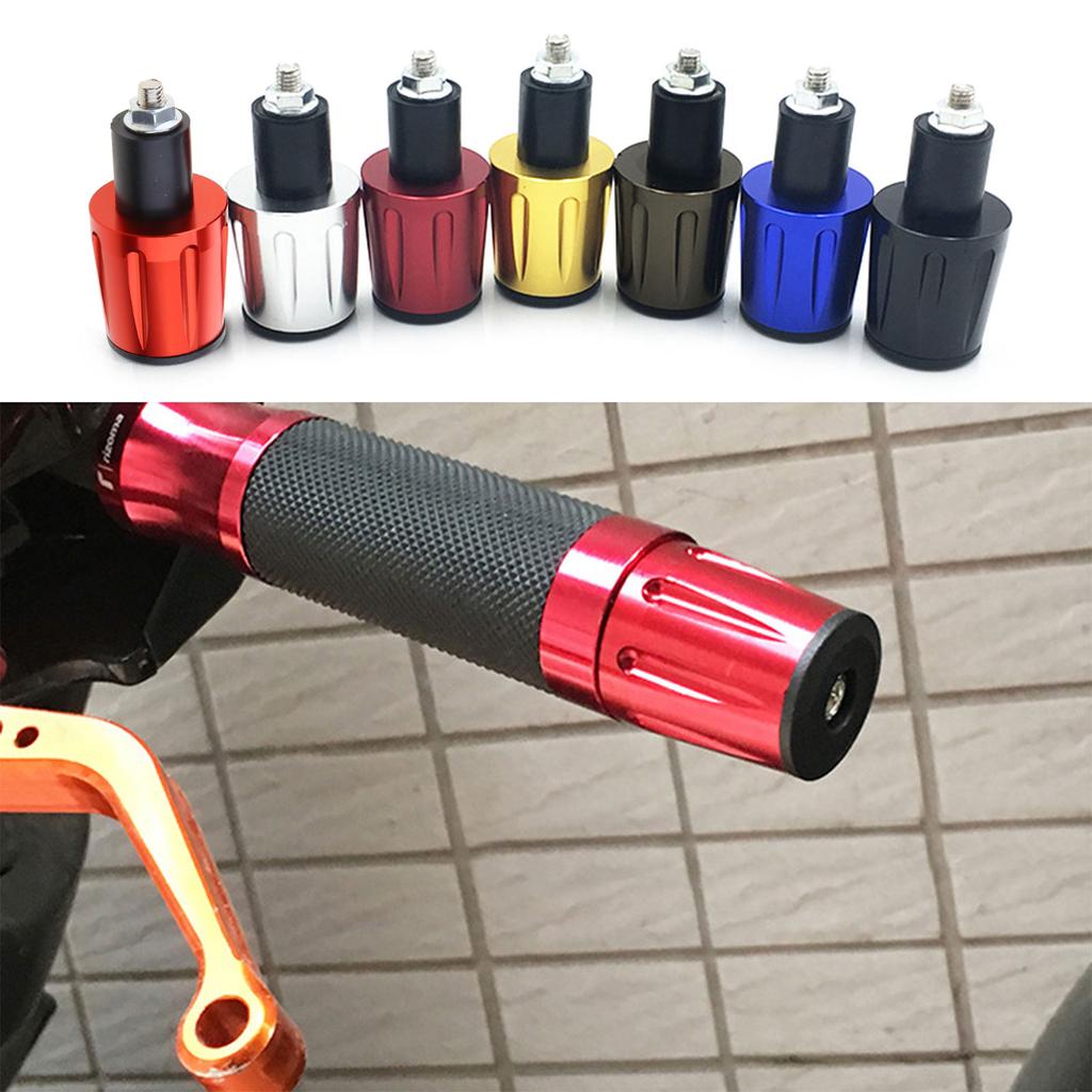 1 Pair Motorcycle Handlebars Grips Plug Caps Univesal Aluminum Handle Bar Ends 7/8" 22mm Motorcycle Handlebar Ends Caps