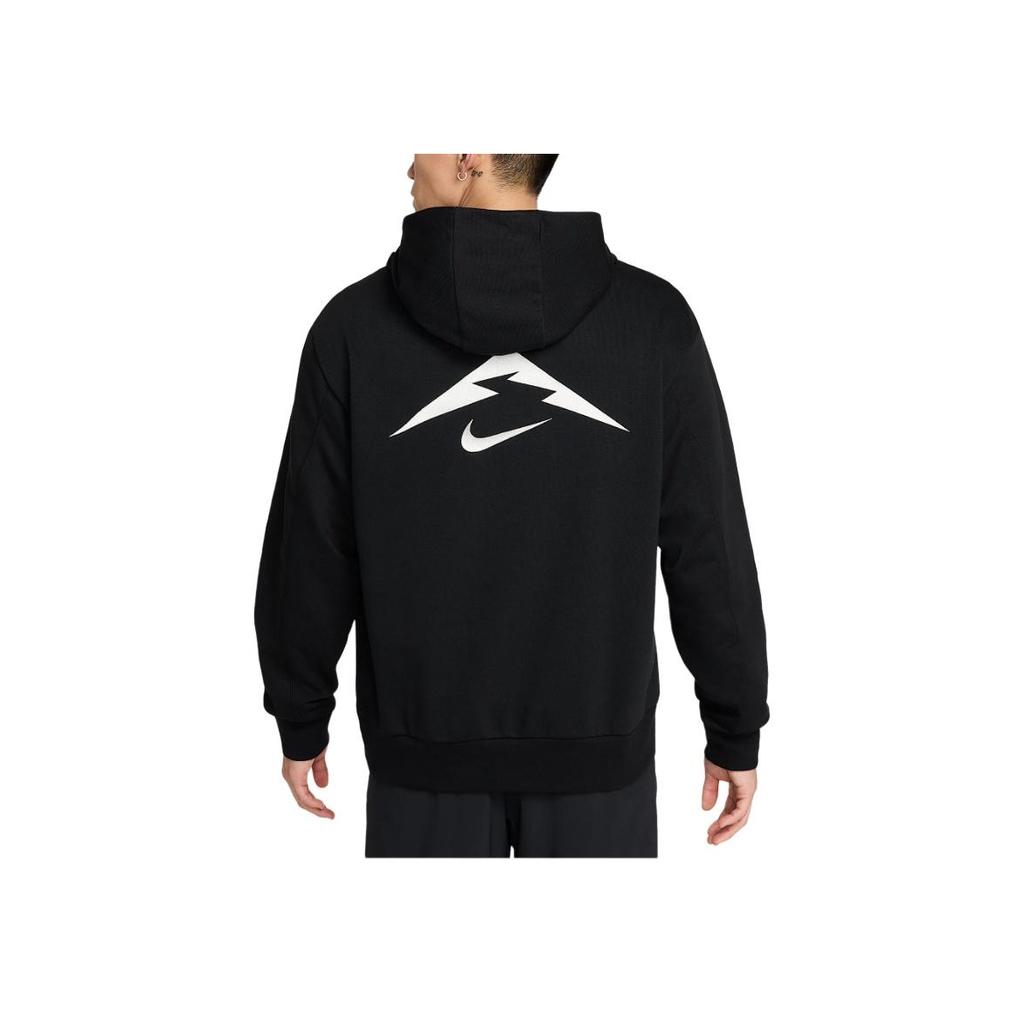 Nike Логотип Свободный крой Толстовка с капюшоном и длинным рукавом Мужские топы Черный HJ3571-010
