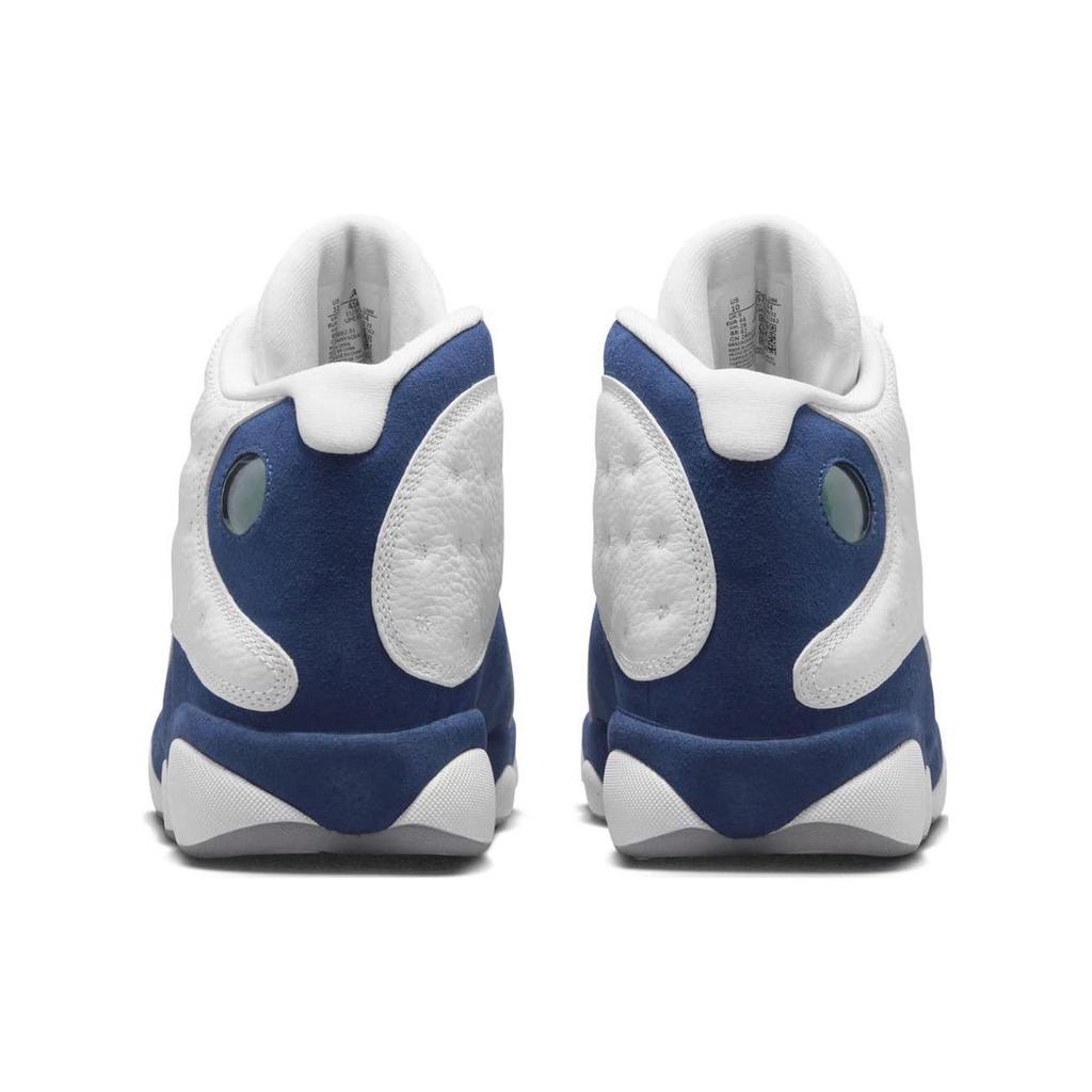 Air Jordan 13 Retro French Blue Мужские кроссовки Белые огненно-красные светло-стальные серые 414571-164