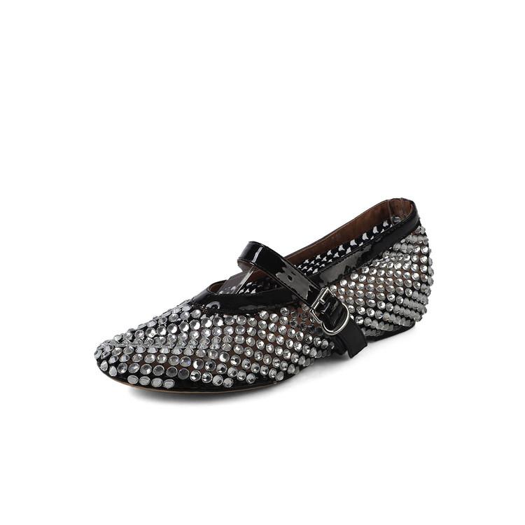 Модные новые летние сандалии ручной работы женские туфли-лодочки для женщин модные с вырезами круглый носок внутренняя платформа туфли Мэри Джейн для женщин