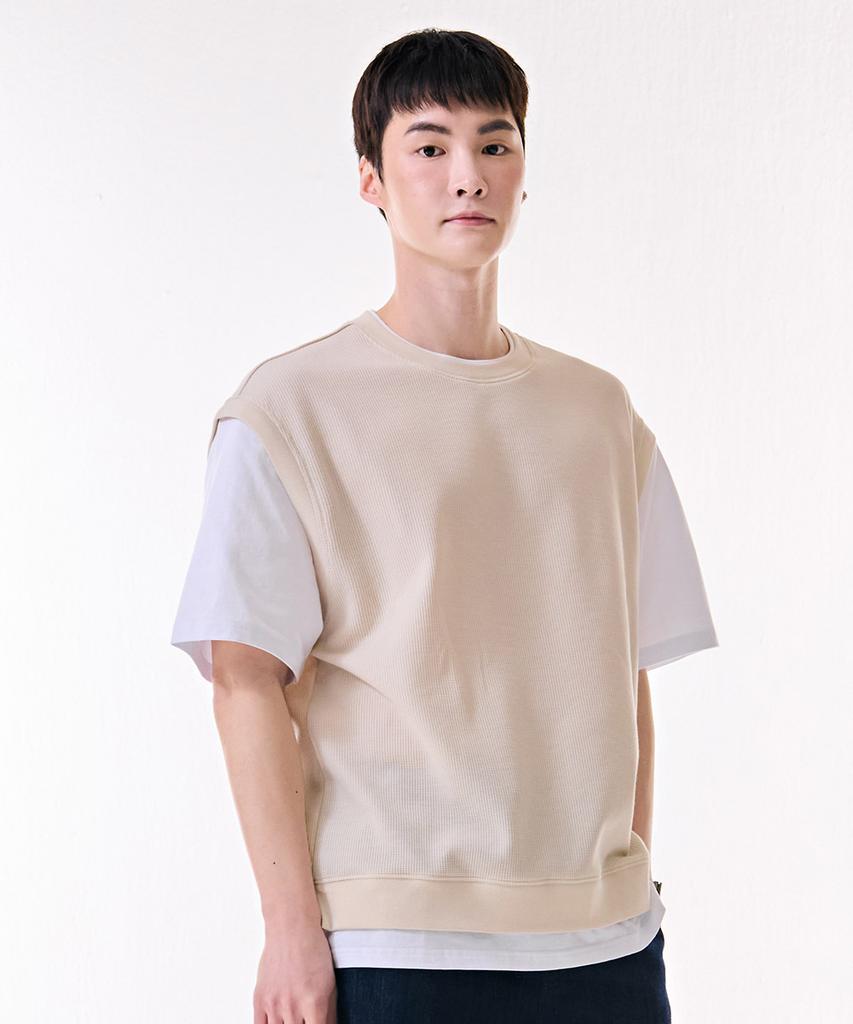 CHASECULT Men'S Layered Short Sleeve T-Shirt-Dbrk5818D05