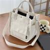 Wear-Resistant Canvas Bag Female Large-Capacity Multi-Pocket Bag Travel Outdoor Trendy Tote Bag