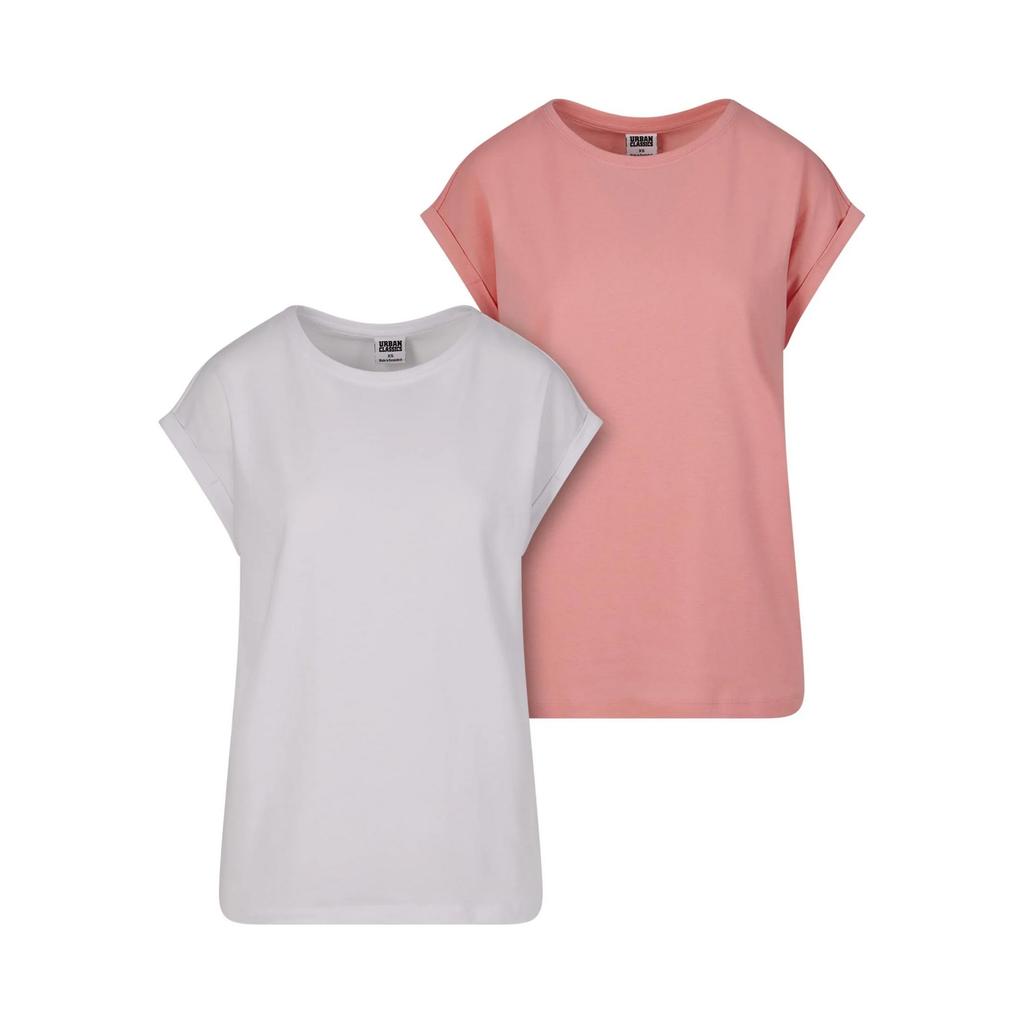 Urban Classics Womens/Ladies Extended Shoulder T-Shirt (Pack of 2)