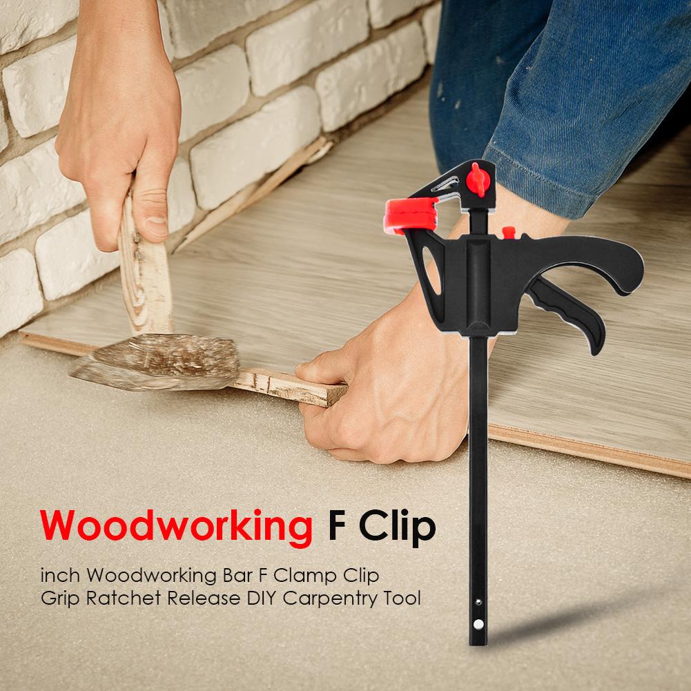 5 # 4-дюймовый деревообрабатывающий стержень F с зажимом с жесткой ручкой и быстрой трещоткой DIY