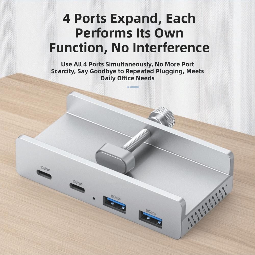 USB-хаб 5 Гбит/с с зажимом, питание, высокоскоростной хаб, сверхскоростной док-станция расширения, расширение для компьютера