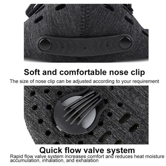 Daydreamer Спорт на открытом воздухе Пылезащитный фильтр против дымки PM2.5 Крышка для рта и лица с клапаном
