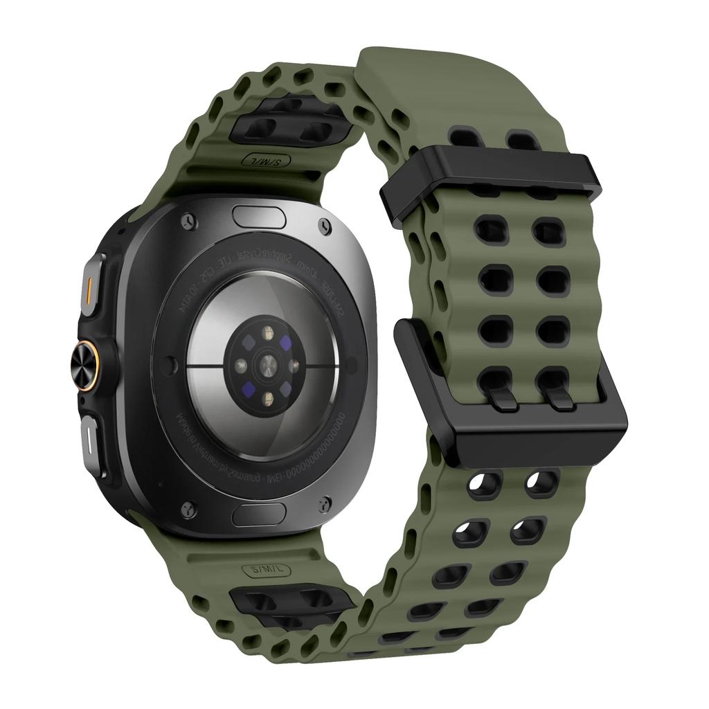 Морской ремешок для Samsung Galaxy Watch ultra Ремешок 47 мм Аксессуары Двухцветный Спортивный силиконовый Браслет Galaxy Watch 7 ultra Ремешки