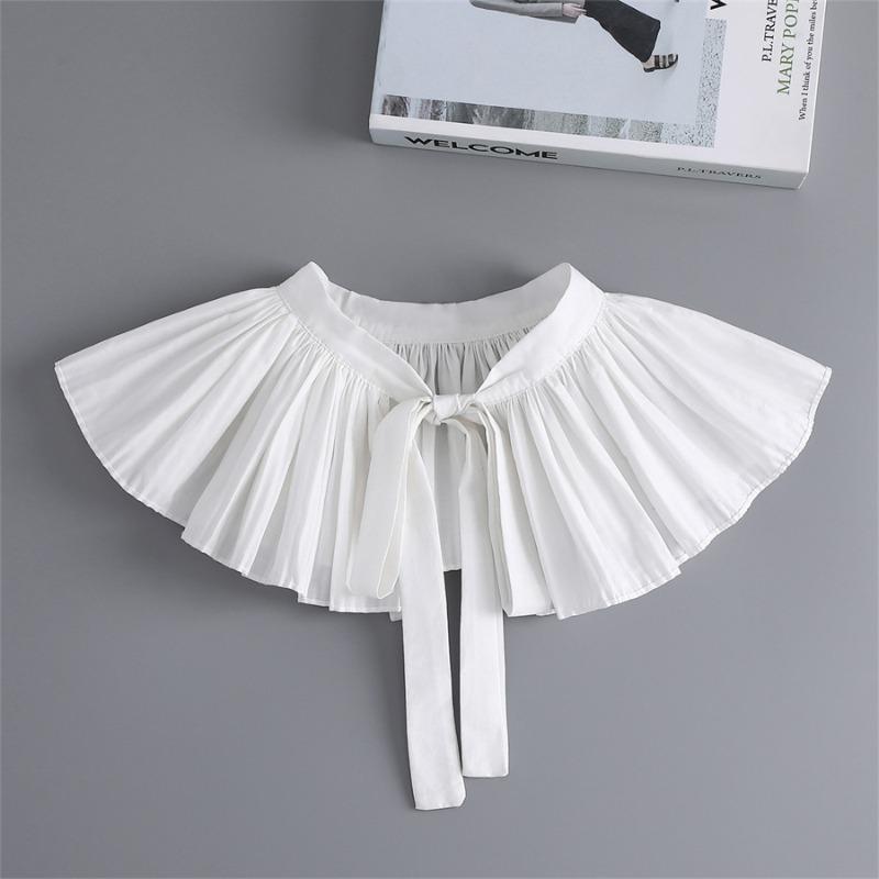 Lapel Fake Collar Shawls Vintage Detachable Shirt Collar for Women Blouse Sweater False Collar Shoulder Wraps Neckwear Ties