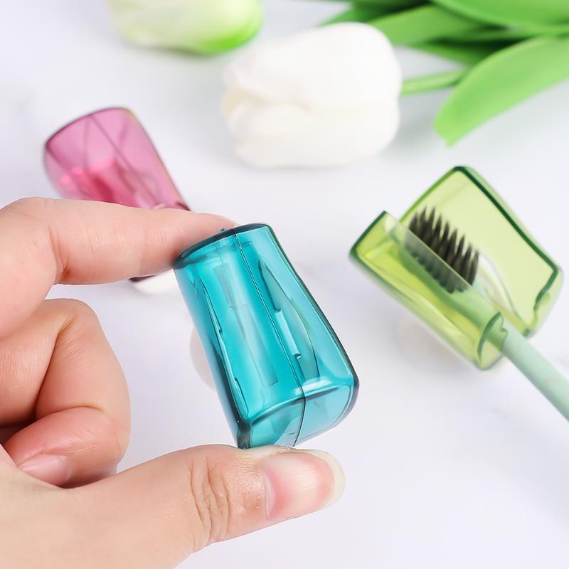 Household Family Wall Mounted Dust Proof Toothbrush Holder Rack Bathroom Creative Sucker Toothbrush Dust Cover