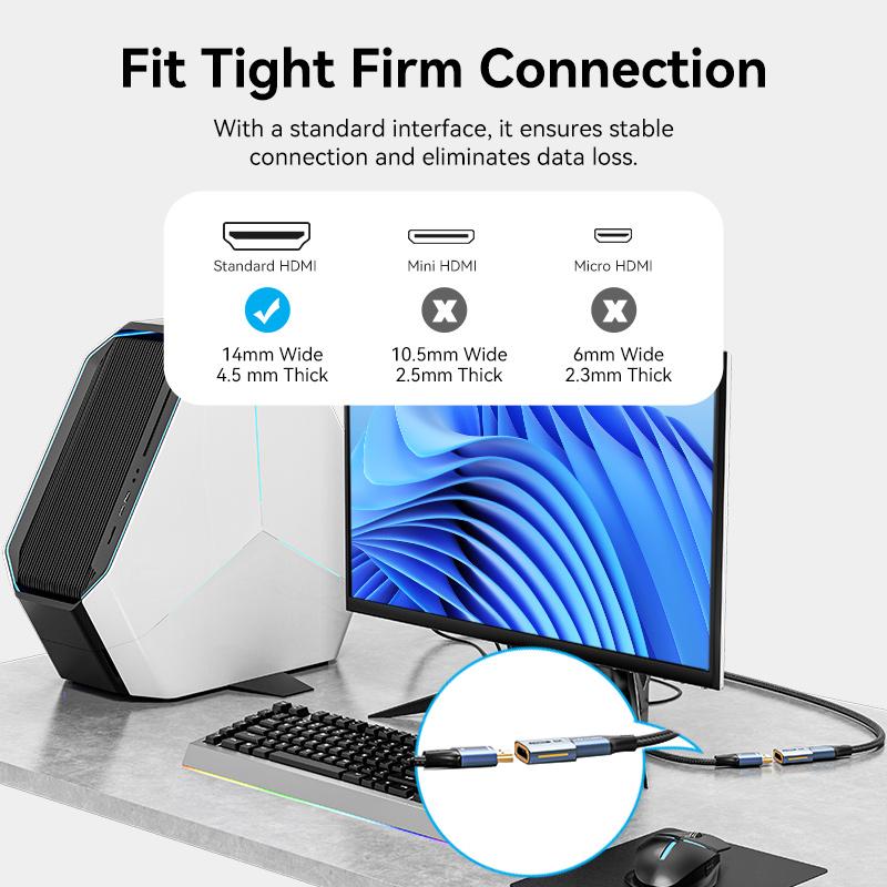 Vention 8K HDMI удлинитель HDMI разъем «мама-мама» 8K60 Гц HDMI 2.1 адаптер-удлинитель для PS4 HDTV Roku TV Stick PC