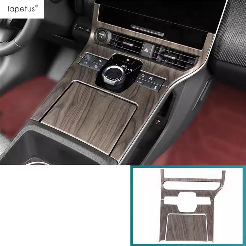 For Toyota BZ4X EA10 - 2025 ABS Wood Grain Look Car Center Console Gear Shift Panel Cover Trim Sticker Interior Accessories
