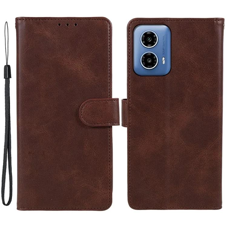 For Motorola Moto G34 5G Anti-Scratch Phone Case Magnetic PU Leather Wallet Stand Phone Shell