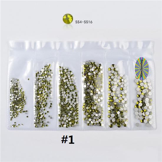1 сумка, смешанные размеры, Стразы для ногтей, кристаллы, стекло, алмаз, драгоценный камень, украшения для дизайна ногтей, маникюрные инструменты, 20 цветов на выбор