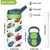 Boccsty Bright Race Car Truck Kids Water Bottle with Straw Lid Sport Cars ulated Stainless Steel Reble Tumbler for Boys Girls Toddlers 12 oz Green