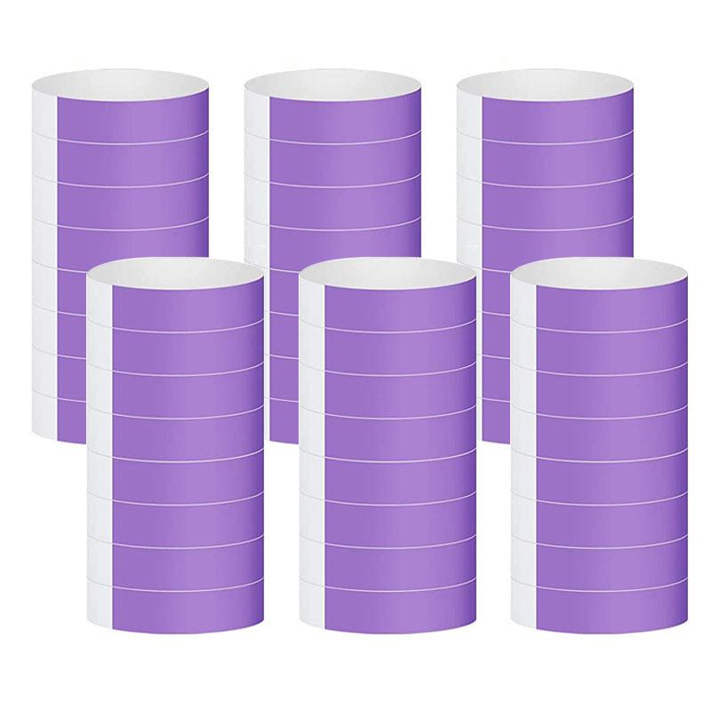 600 шт., бумажные браслеты, водонепроницаемые браслеты для вечеринок, легкие концертные браслеты, неоновые цветные клейкие браслеты