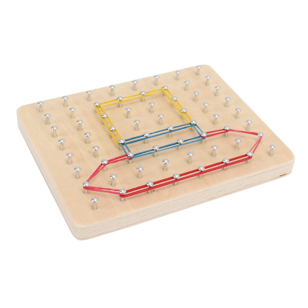 Wooden Geoboard Montessori Toys Graphical Learning Educational Toys for Baby Toddlers Boys Girls