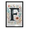 Plakat "F" Z Kolorowymi Kwiatami Plakat "F" Z Kolorowymi Kwiatami, 30X40 Cm, Bez Ramy, Papier Matowy 230 Gsm