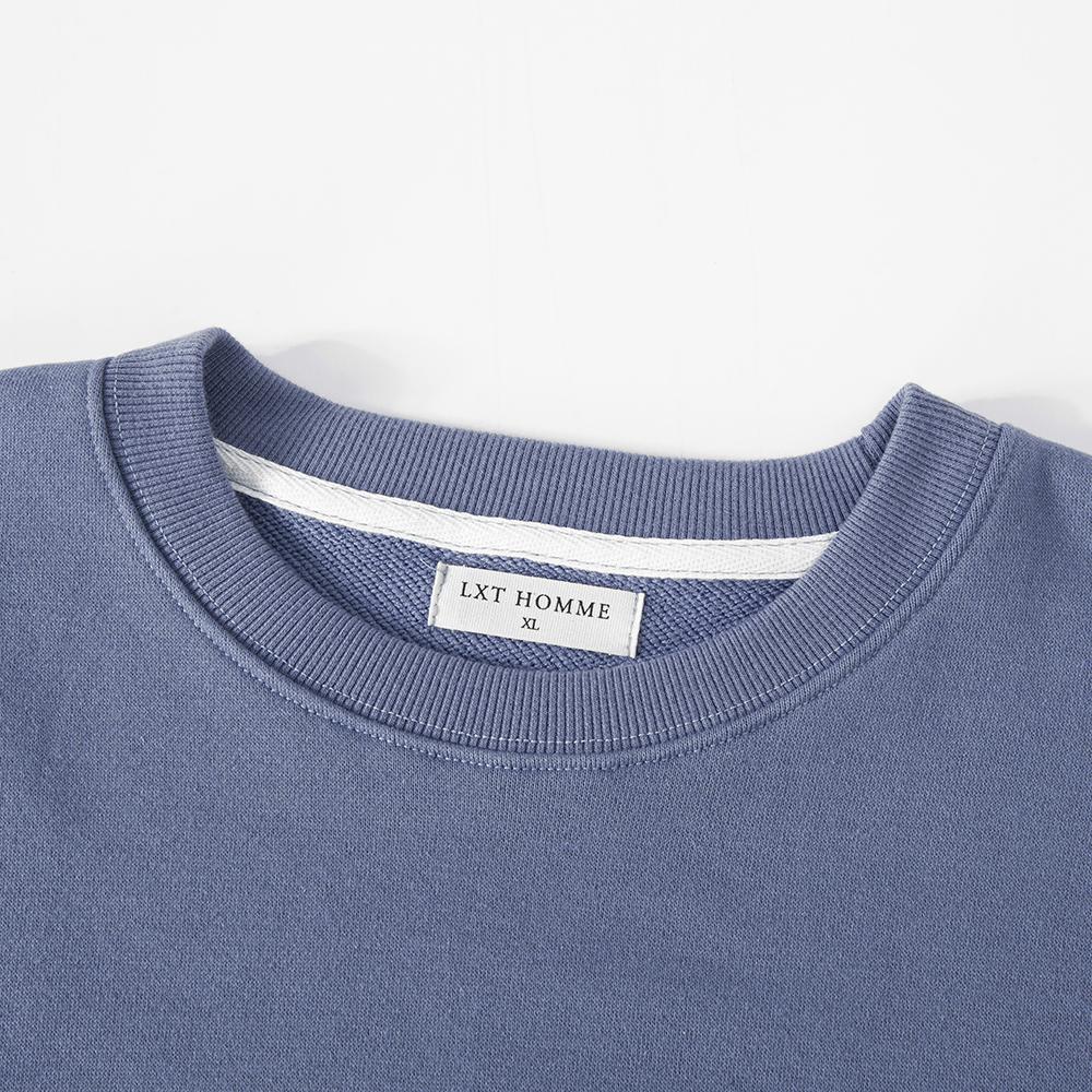 LXT Solid Cotton Heavyweight Oversized Sweatshirt [Blue]