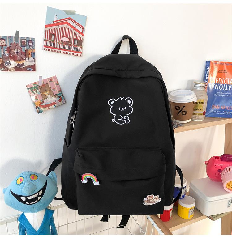 Модный рюкзак для девочек младшей школы 2023 года — простой и стильный, идеально подходит для учениц средней школы