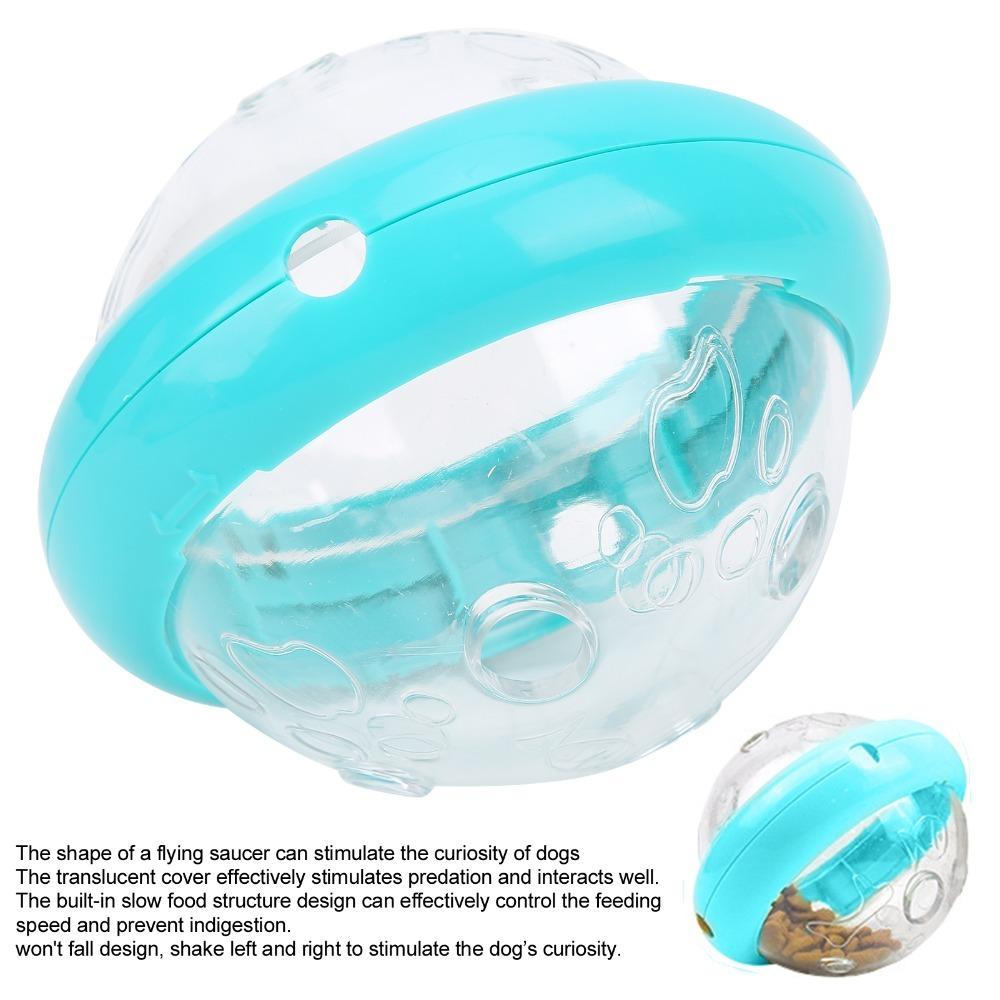 Flying Saucer Shaped Flying Saucer Pet Toy Anti-tip Dog Slow Feeder Puzzle Pet Toy Molar Chewing
