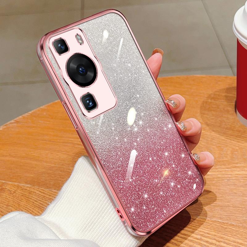 Модный блестящий чехол с градиентным покрытием для Huawei P60 P50 Pro P40 P30 Lite P Smart 2021 Y7A Y9A Y9S Y9 2019, силиконовая задняя крышка