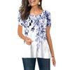 Летняя женская футболка, модная футболка с цветочным принтом, топы, футболки, женская одежда, повседневный женский топ, свободный пуловер с короткими рукавами и 3D принтом