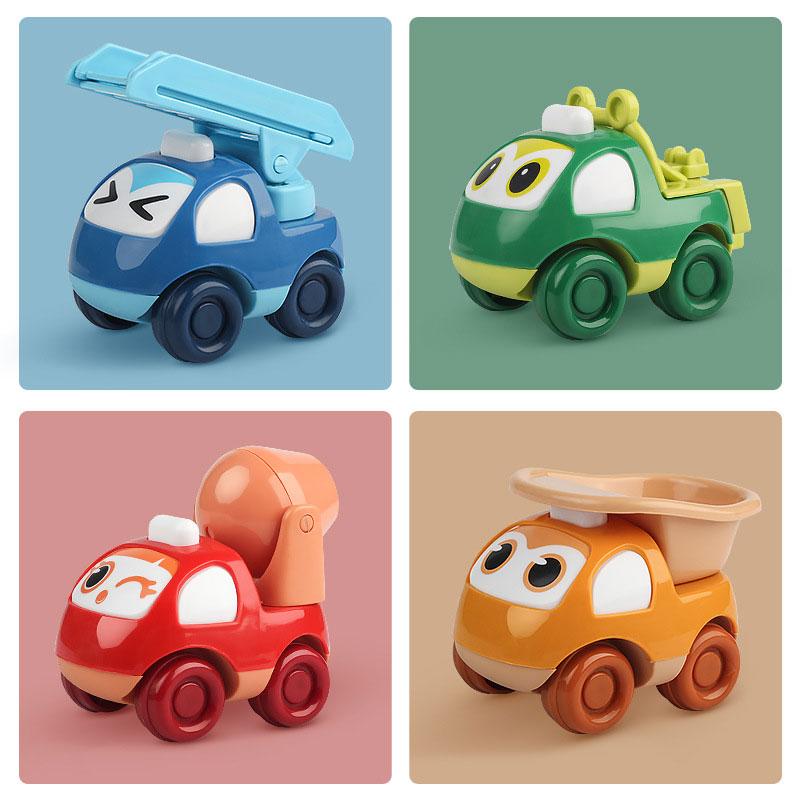 Cartoon Engineering 4 Style Car Baby Toys for 0-3 Years Old Kids Construction Mixer Dump Truck Vehicle Baby Boy Tractor Gifts