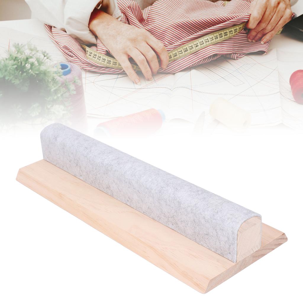 Шерстяной гладильный брусок с войлоком Профессиональный деревянный швейный инструмент Разглаживание тканей Точечный пресс S