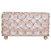 Rectangular Artificial Crystal Tissue Box Cover Tissue Paper Storage Holder Home Decor (Gold)
