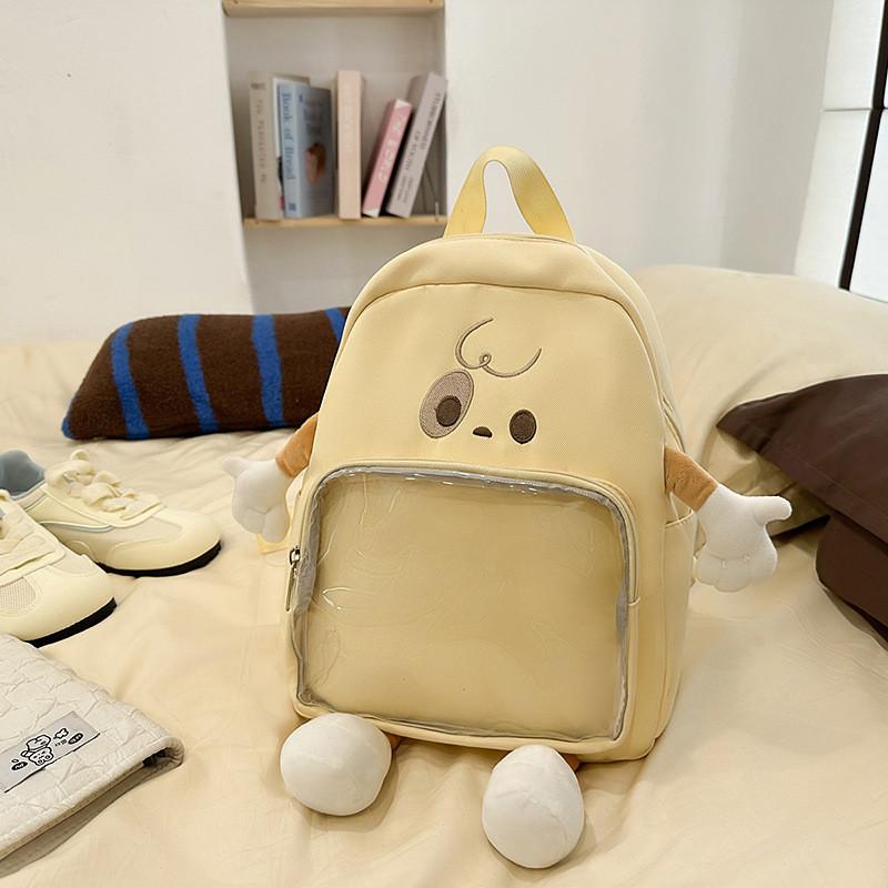 Japaninspired Cute Clear Backpack With Durable Nylon And Large Storage For School
