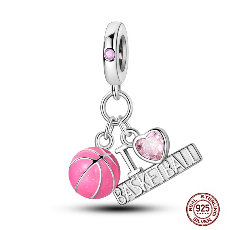 Ежедневные статьи Медные розовые парфюмерные шармы Камера Гантель Смарт-часы Бусины Подходят для оригинальных браслетов DIY Ювелирный подарок