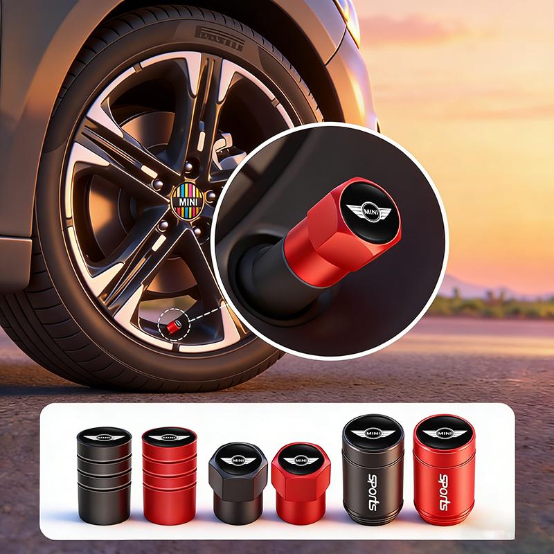 4Pcs Metal Car Styling Wheel Tire Valve Caps Cover Accessories For MINI Cooper S Works JCW R55 R56 R50 R53 R60 R61 F54 F55 F56.