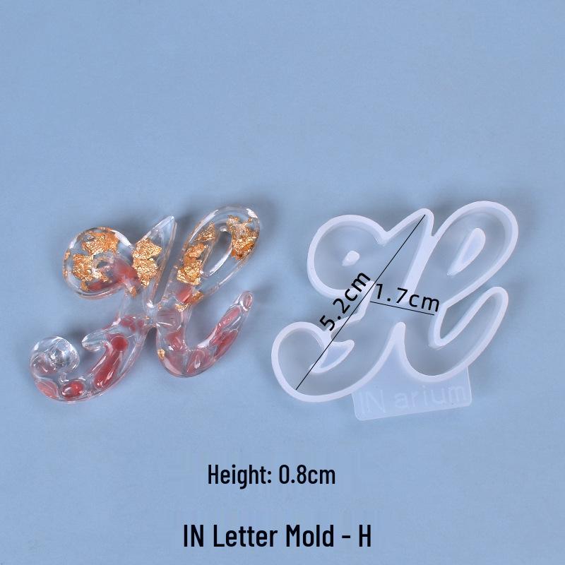 Crystal Resin Silicone Mold: 26 Irregular Letter Pendants for DIY Charms