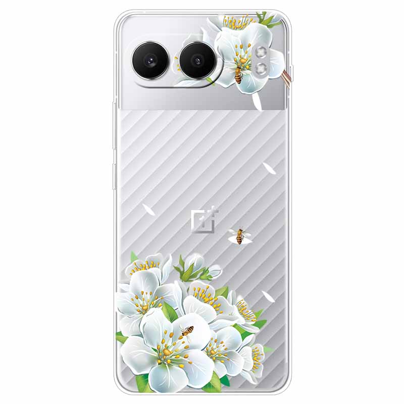 Чехол для Oneplus Nord 4 6,74'' Цветы Прозрачный ТПУ Силикон Funda Capa для Oneplus Nord 4 Nord4 5G Мягкие Чехлы Сумки