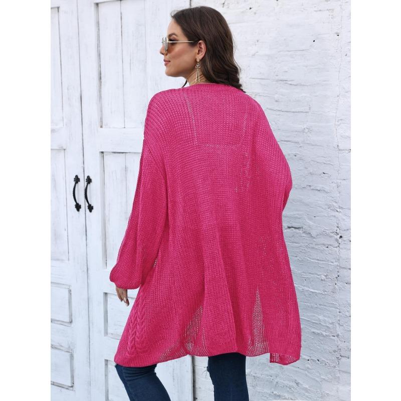 Women's Autumn and Winter Woven Loose Casual Coat Sweater