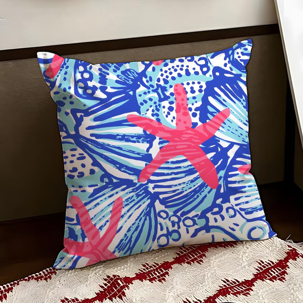LLilly Decor PPulitzer Cushion Cover Reversible Soft Durable Pillow Cover Home Car MultiScene Use for Daily Comfort