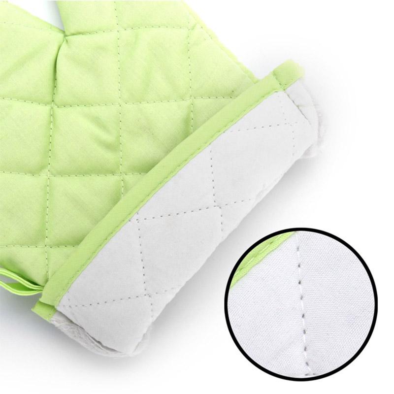 Home Living Professional Solid Hot Insulation High-temperature Thick Oven Mitts 1PC Cotton Kitchen Supplies Microwave Oven Gloves