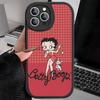 B-Betty-Cute-B-Boop Anime Leather Phone Case For iPhone 16 15 14 13 12 11 Pro Max Plus Shockproof Cover