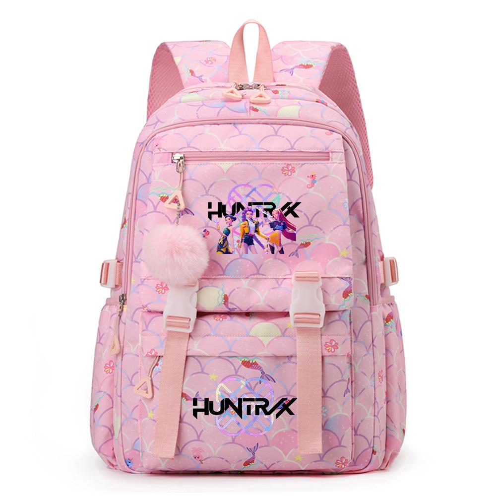 Anime K-Pop Demon Hunters Printed Backpack Large Capacity Waterproof Bookbag Student Boy Girl Schoolbag Outdoor Laptop Travel Bag Mochila