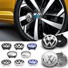 VW 4Pcs 60mm Car Wheel Center Hub Tyre Caps 56mm Rim Cover Sticker Badge Emblem For VW Passat CC Lamando Touran Touareg Tiguan Golf