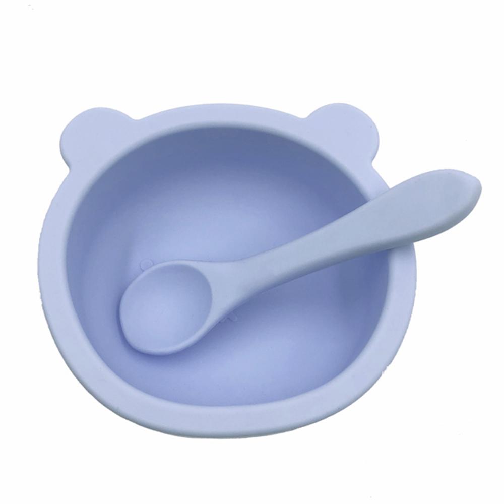 Silicone Suction Bowl for Babies Toddlers Self Feeding Baby Bowl with Spoon BPA Free Dishwasher &
