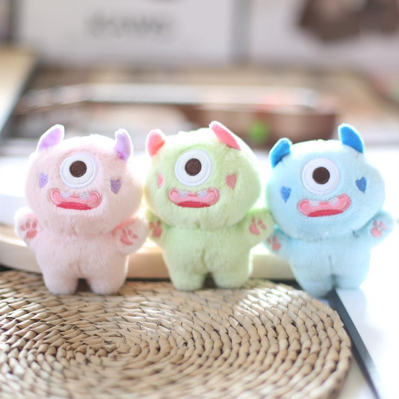 Adorable Big-eyed Plush Toy Keychain Soft Stuffed Animal Bag Charm Cute Doll