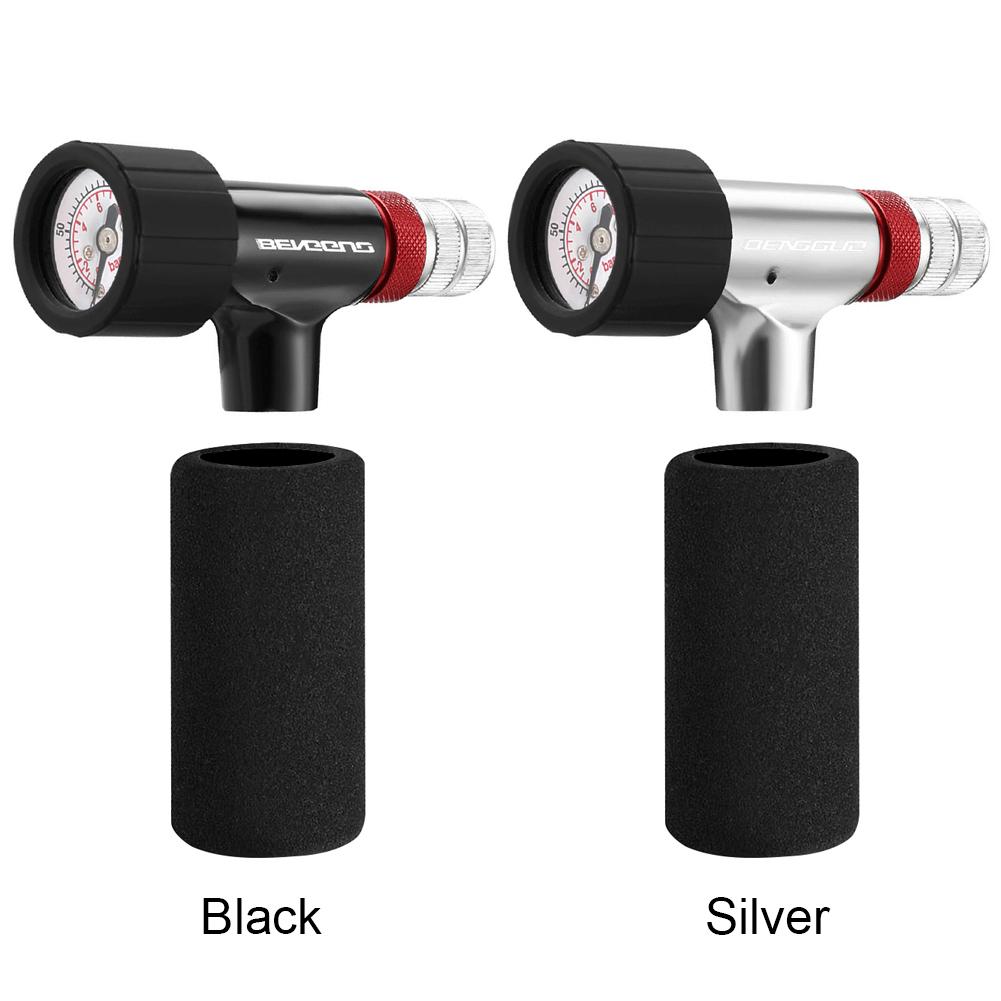 CO2 Bicycle Pump Schrader & Presta Valve Portable Tire Inflator Aluminum Alloy CO2 Bike Tire Inflator Cycling Accessories