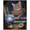 5D Diy Diamond Painting Cat and Globe Embroidery Cross Stitch Home Decor Handmade Gift