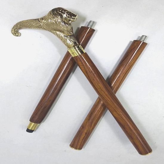 Трости и трости с латунной ручкой для мужчин и женщин 91,44 см, коричневое дерево, латунная ручка с лицом льва, складная трость унисекс Дерби