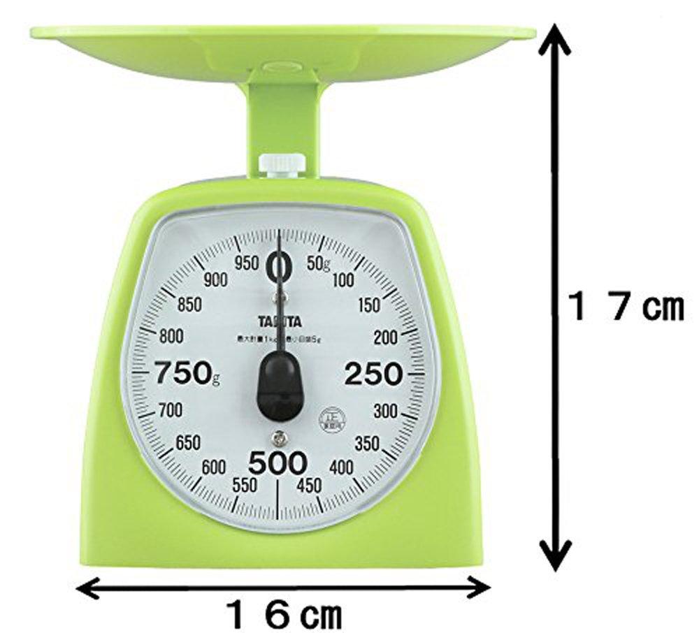 Tanita Cooking Scale Kitchen Scale Cooking Analog 1kg 5g Units Made in Japan Green 1439-GR
