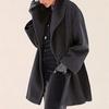 Womens Winter Wool Coat Trench Jacket Ladies Warm Slim Long Overcoat Outwear
